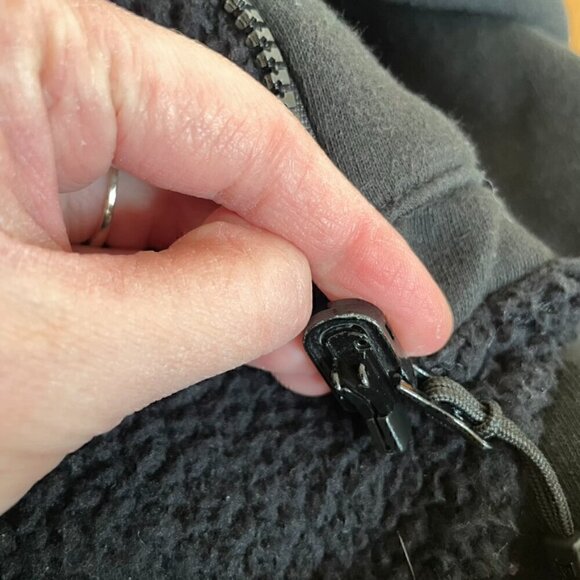 VS PINK VICTORIA'S SECRET Reversible Sherpa Lined Full Zip Hoodie Sweatshirt M - Picture 15 of 16